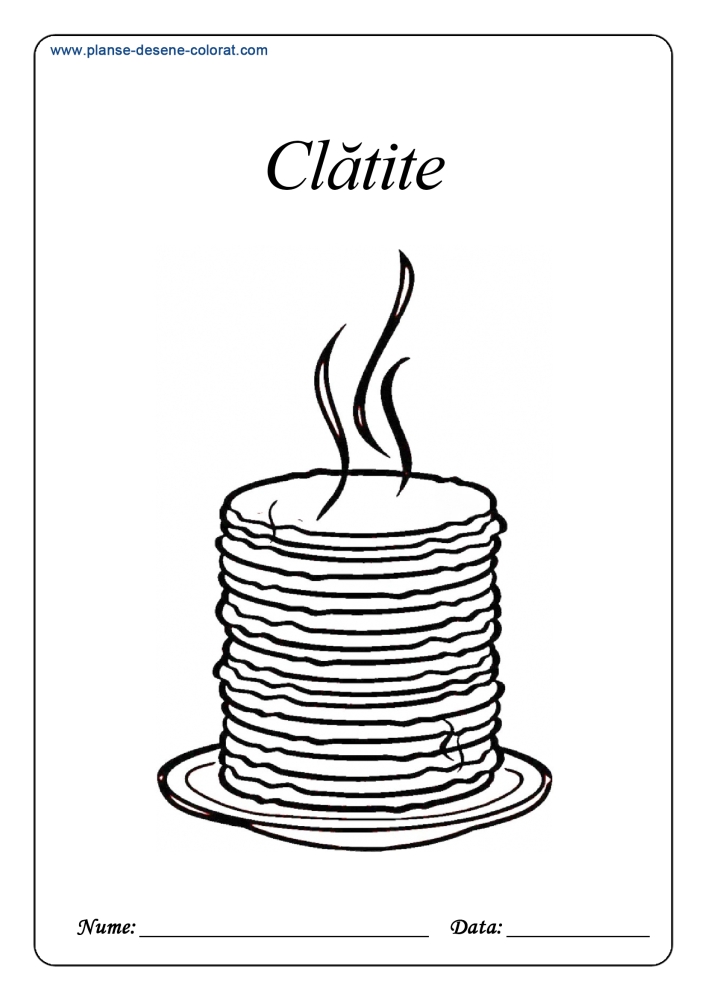 desene de colorat cu dulciuri clatite